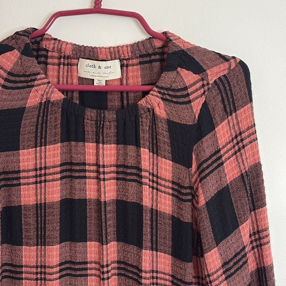 Anthropologie Cloth & Stone Daia Plaid Mini Dress - Picture 3 of 6